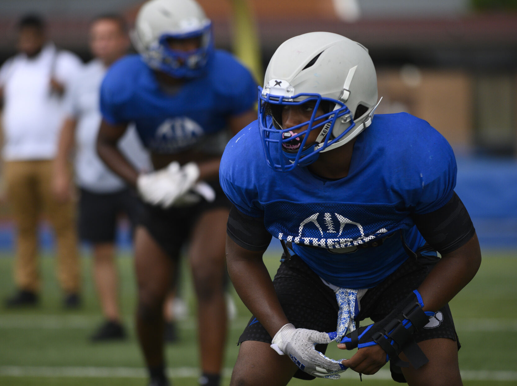 Lutheran St. Charles football practice